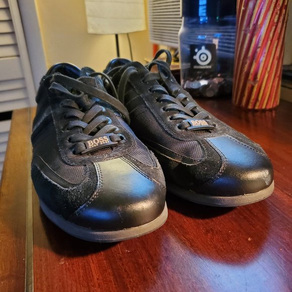 Hugo Boss Other - Men's Saturn Low Top  Lace Up Black Sneakers